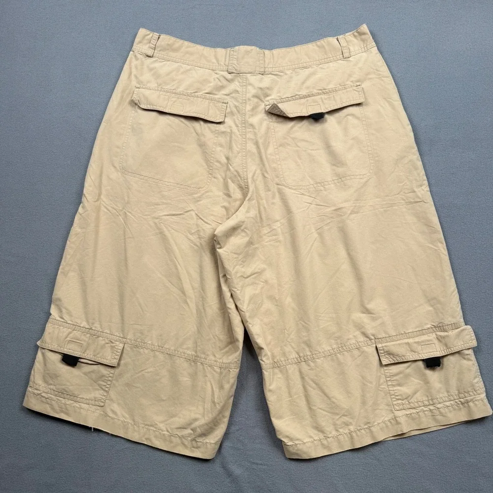 Ecko Unltd Y2K Skater Cargo Shorts Cotton Nylon Baggy Khaki 16